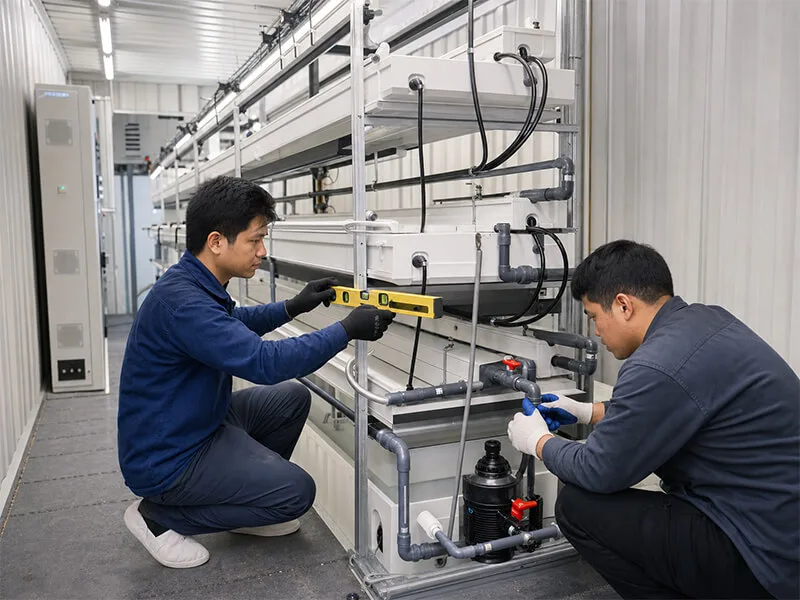 Assembly alignment during Aurlgrow container farm production
