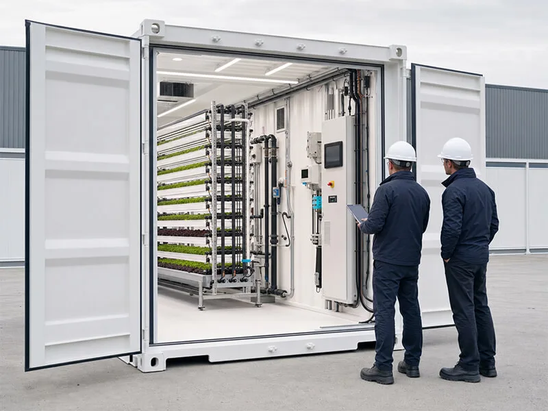 Final container inspection during Aurlgrow container farm production