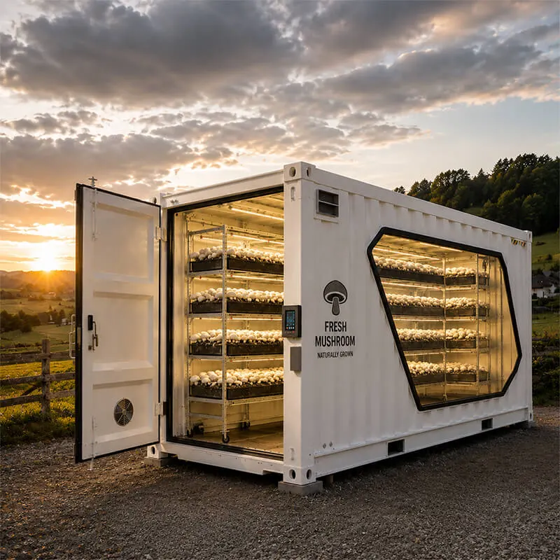 Aurlgrow mushroom container farm